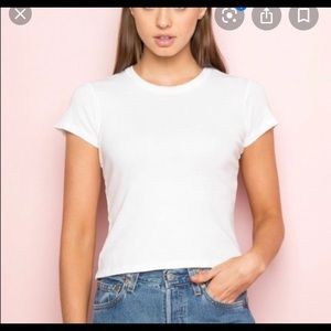Brandy Melville white Hallie top